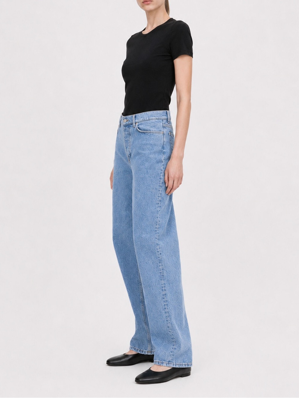 FILIPPA K Baggy Tapered Jeans in Allover Stone